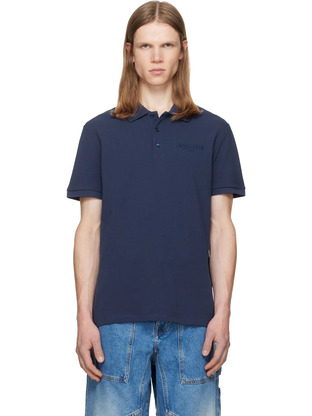 Blue Small Vintage Embroidered Polo - 1