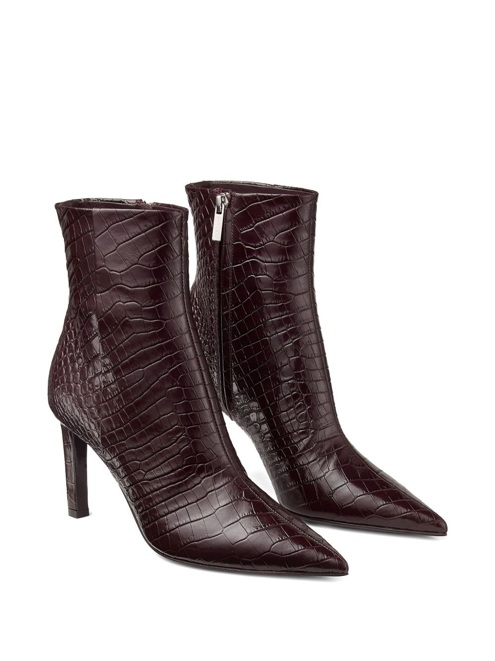 85mm Frankie crocodile-effect ankle boots - 2