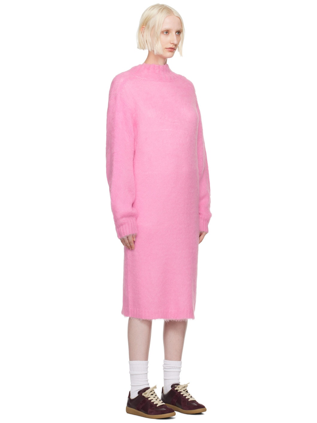 Pink Low Back Midi Dress - 2