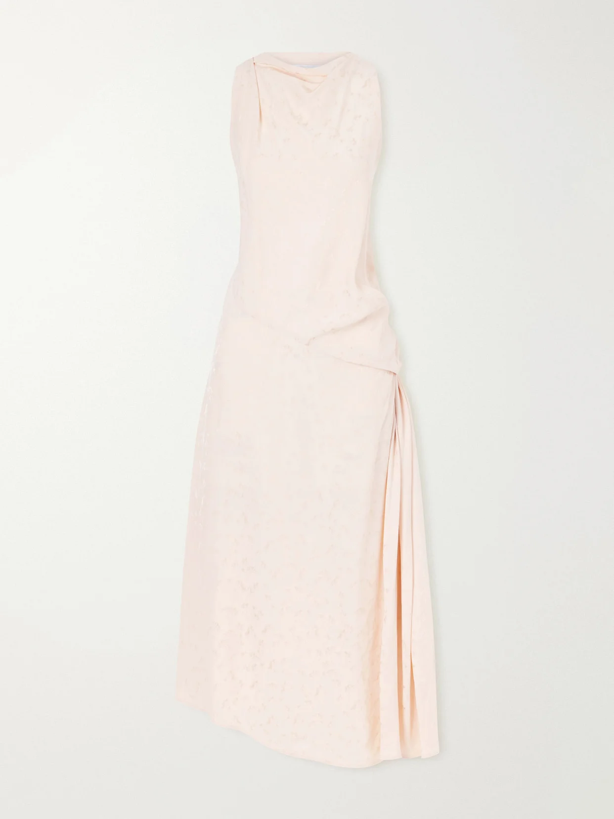 Twisted Floral-jacquard Silk Midi Dress - 1