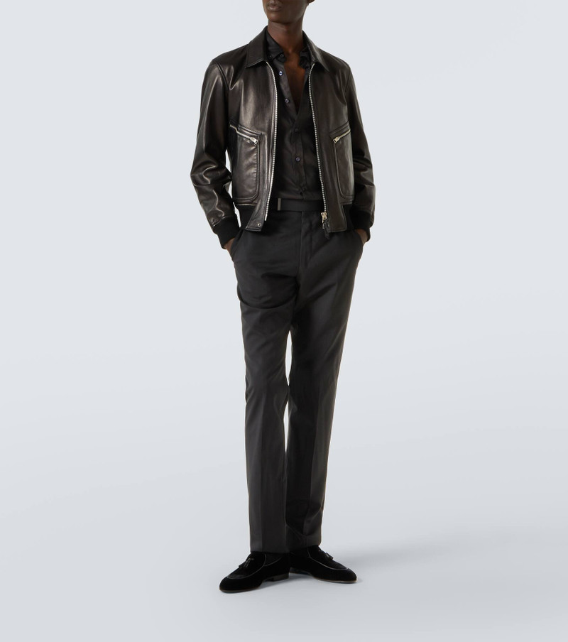 TOM FORD Leather blouson outlook