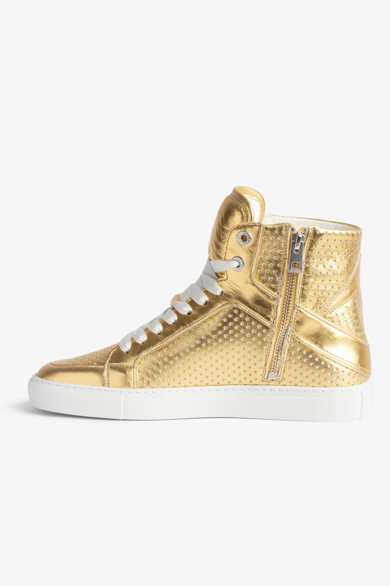 Zadig & Voltaire ZV1747 High Flash Vintage Metal Sneakers outlook