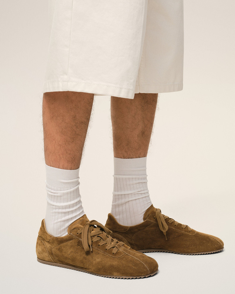 AMI Paris BROWN COW LEATHER SOFT SNEAKERS outlook