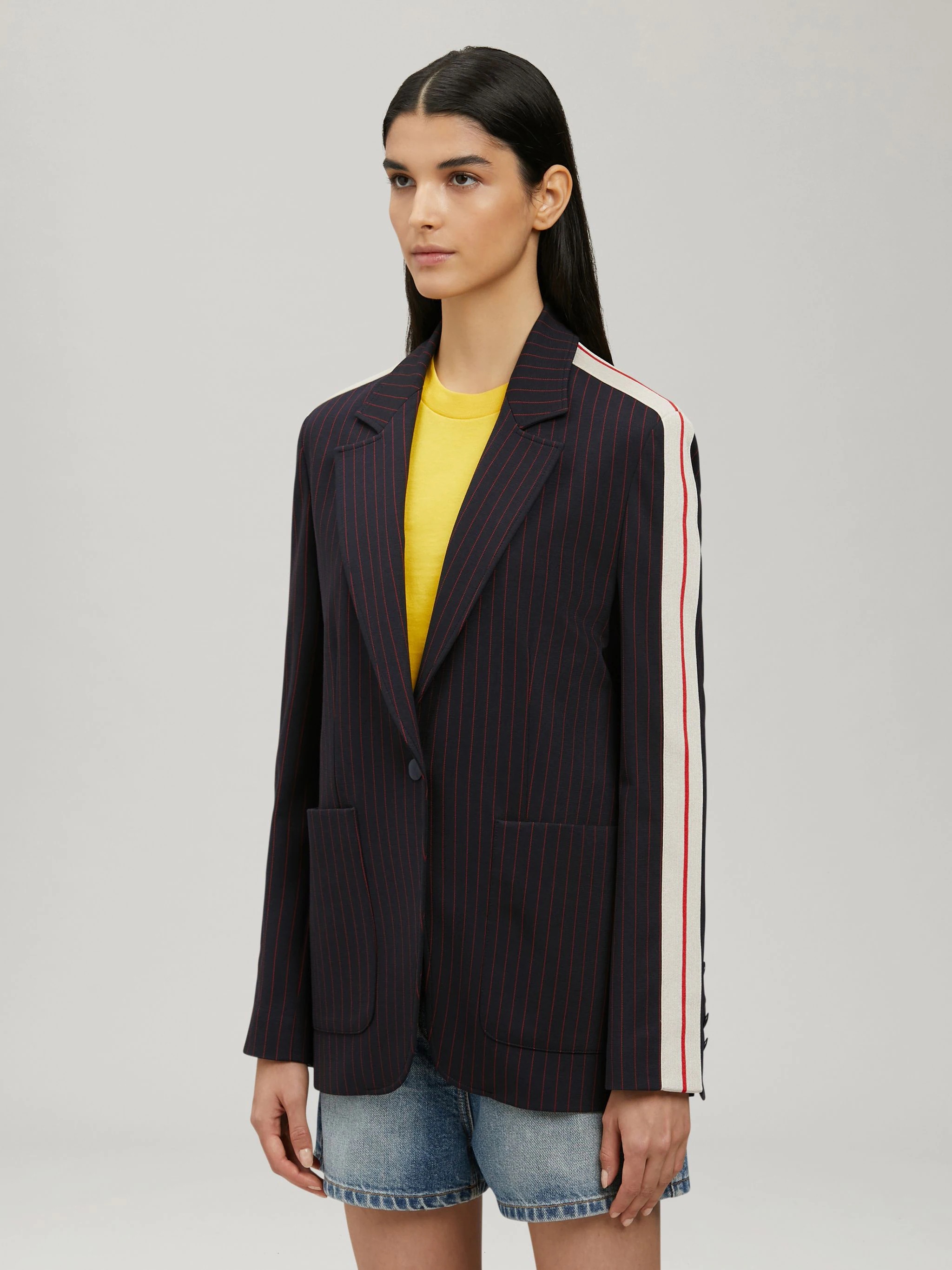 PINSTRIPE TRACK BLAZER - 3