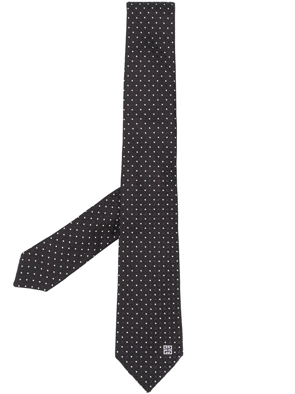 polka-dot silk tie - 1