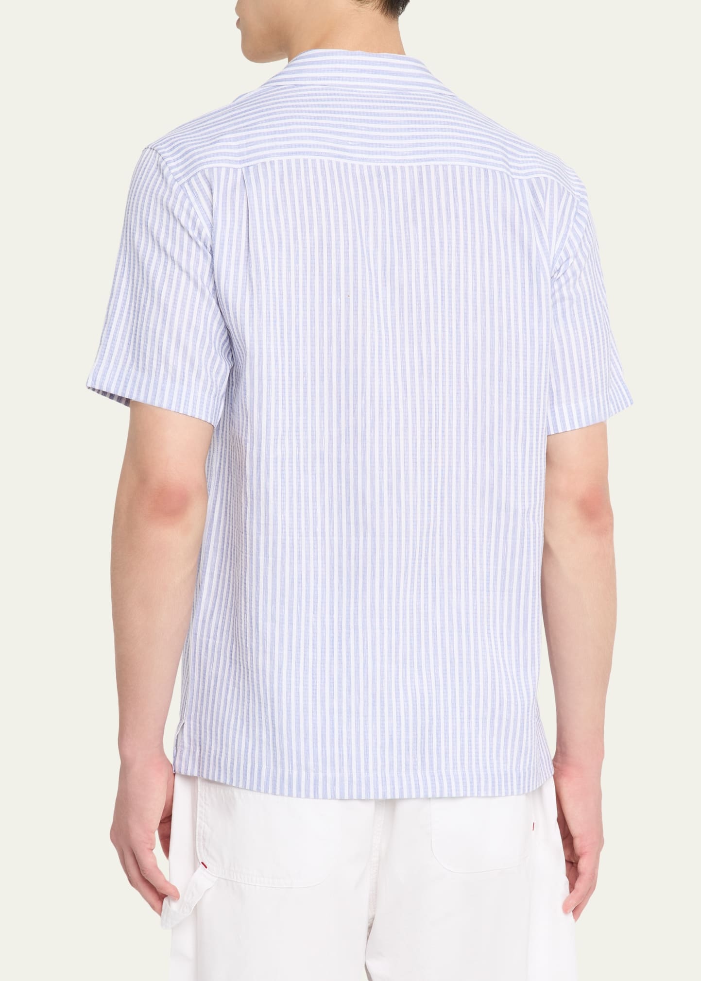 Men's Maitan Relaxed-Fit Linen Beach Stripe Camp Shirt - 3