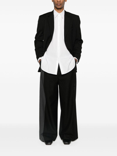 Yohji Yamamoto straight-collar cotton shirt outlook