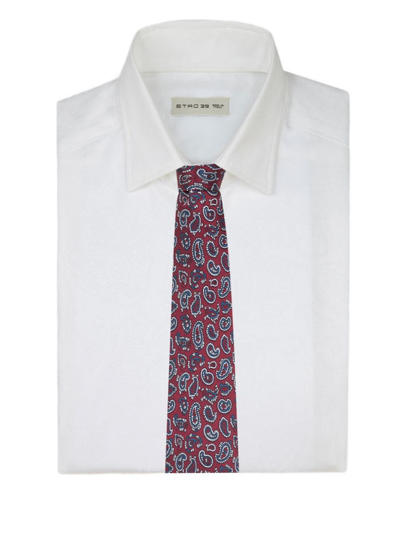 Etro jacquard paisley silk tie outlook