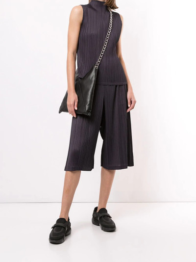 Pleats Please Issey Miyake pleated cropped trousers outlook