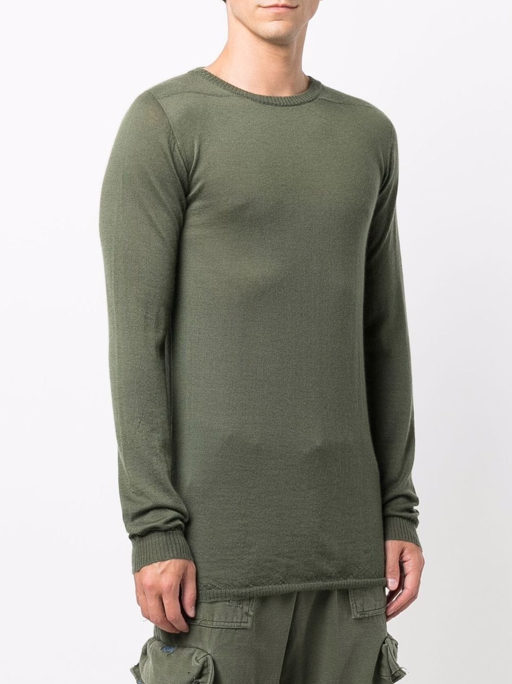 round-neck fine-knit jumper - 3