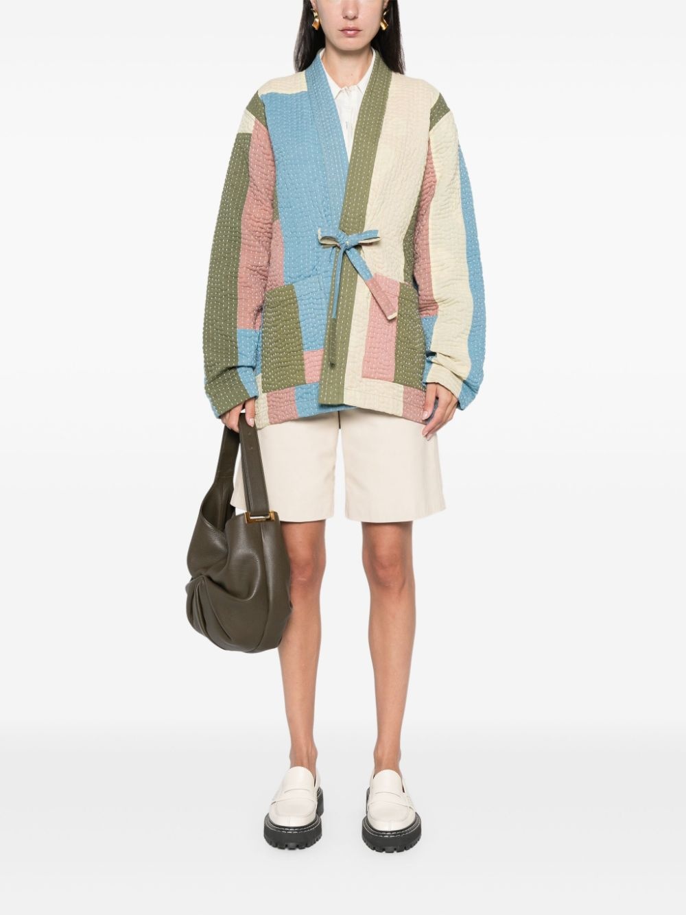 Patchwork Kimono shirt jacket - 3