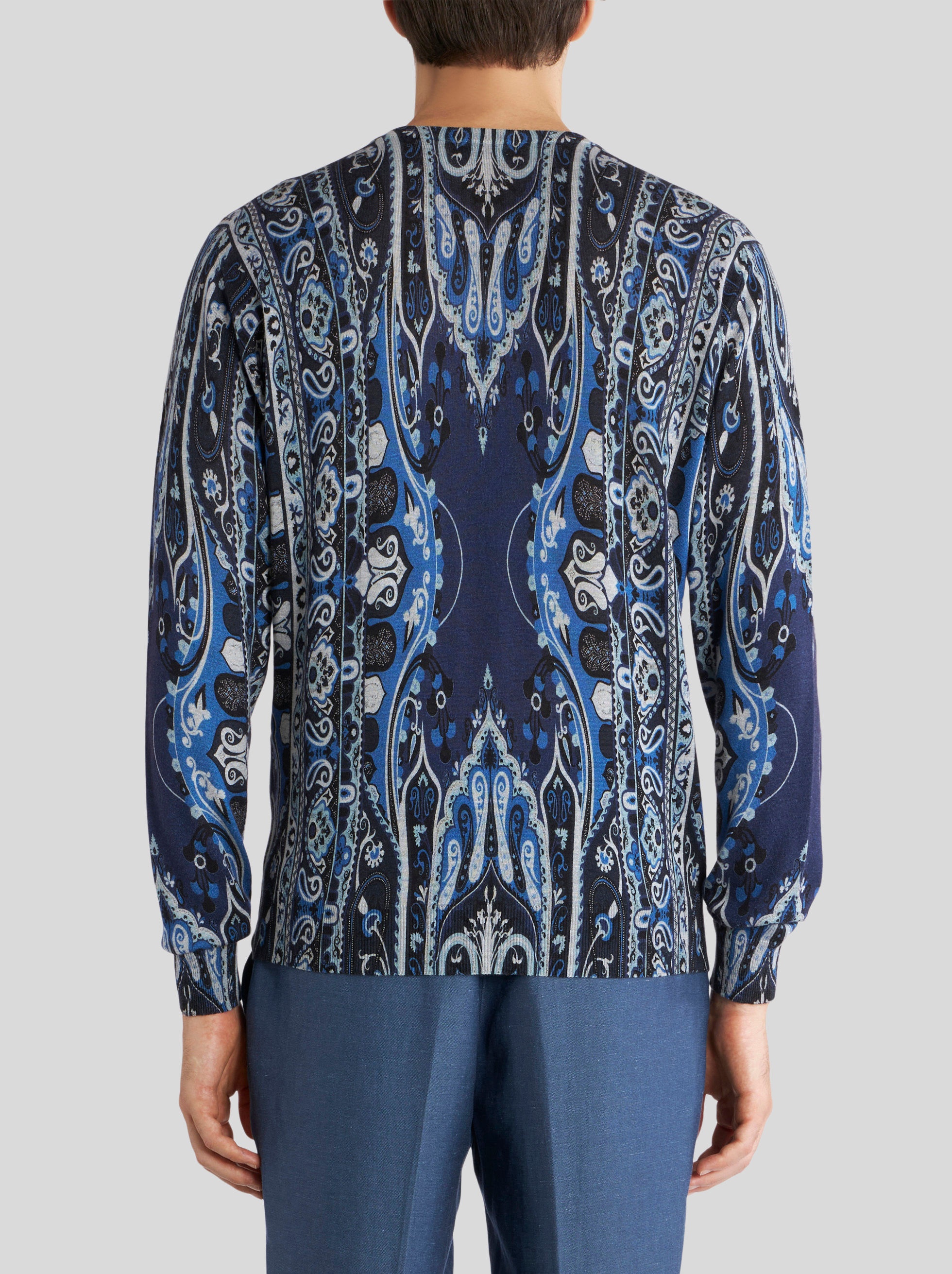PAISLEY SILK AND CASHMERE JUMPER - 4
