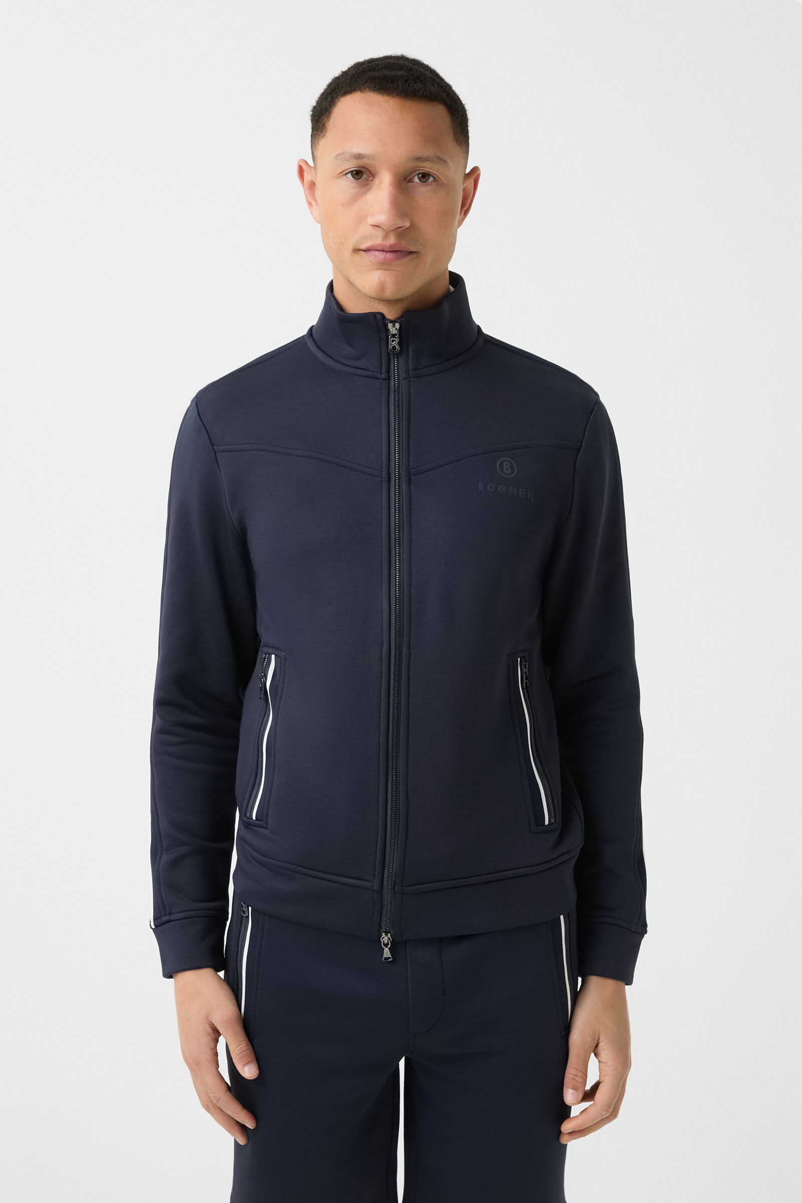 Zanto jersey jacket in Navy blue - 2