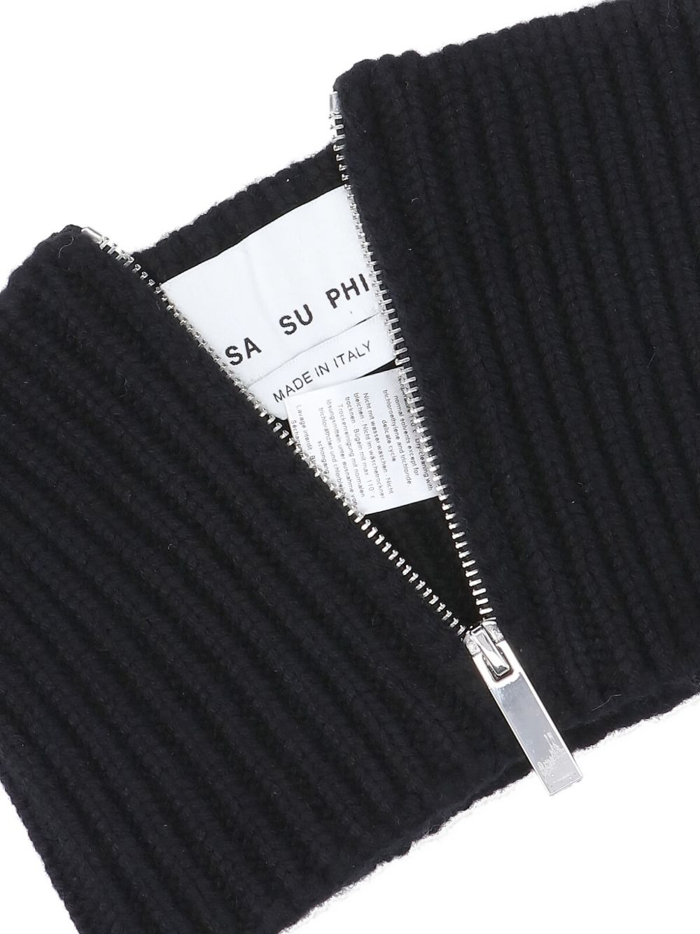 ribbed cashmere collar - 3