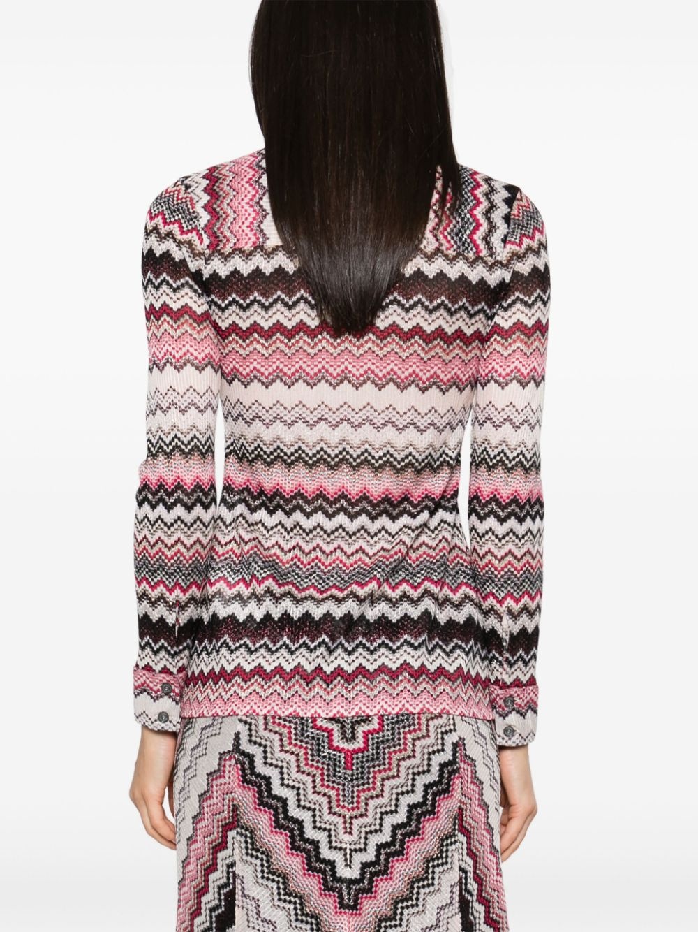 zigzag-pattern shirt - 4