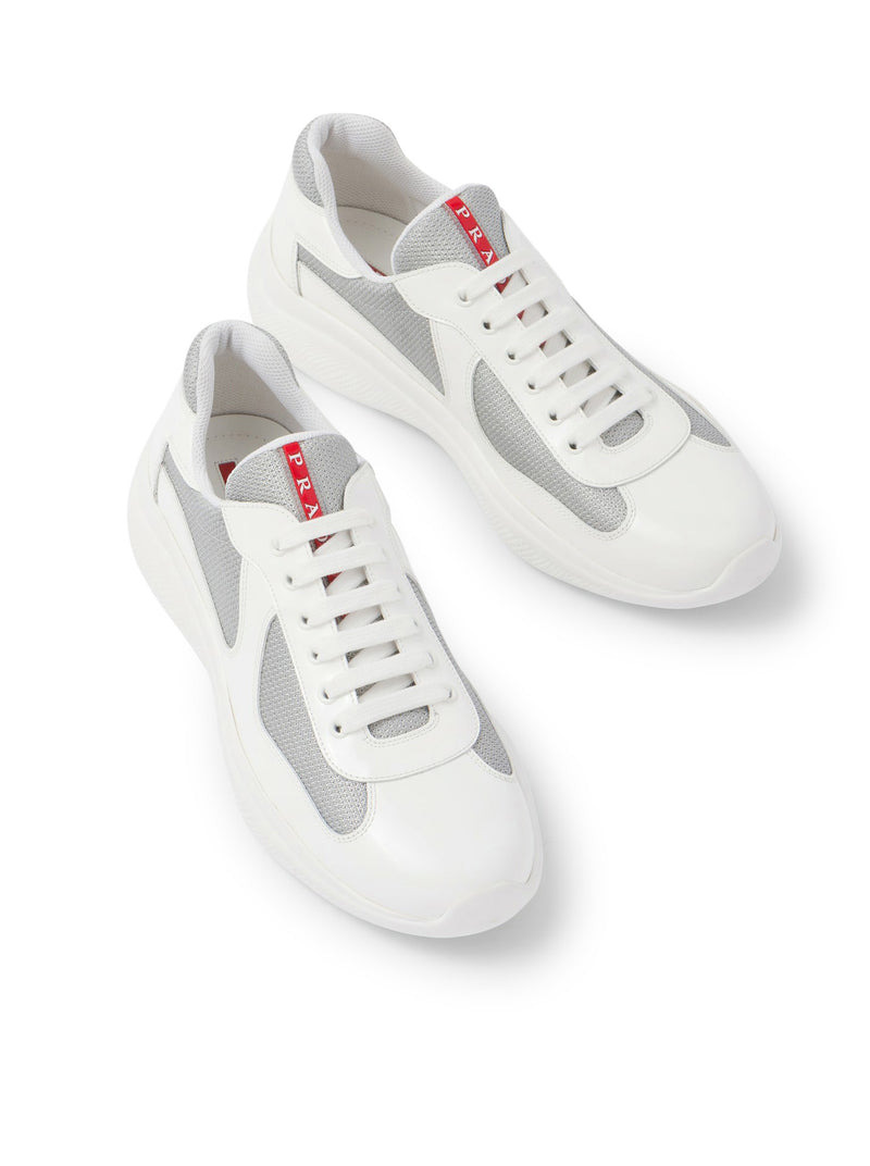 Prada Men Prada America's Cup Leather And Bike Fabric Sneakers - 4
