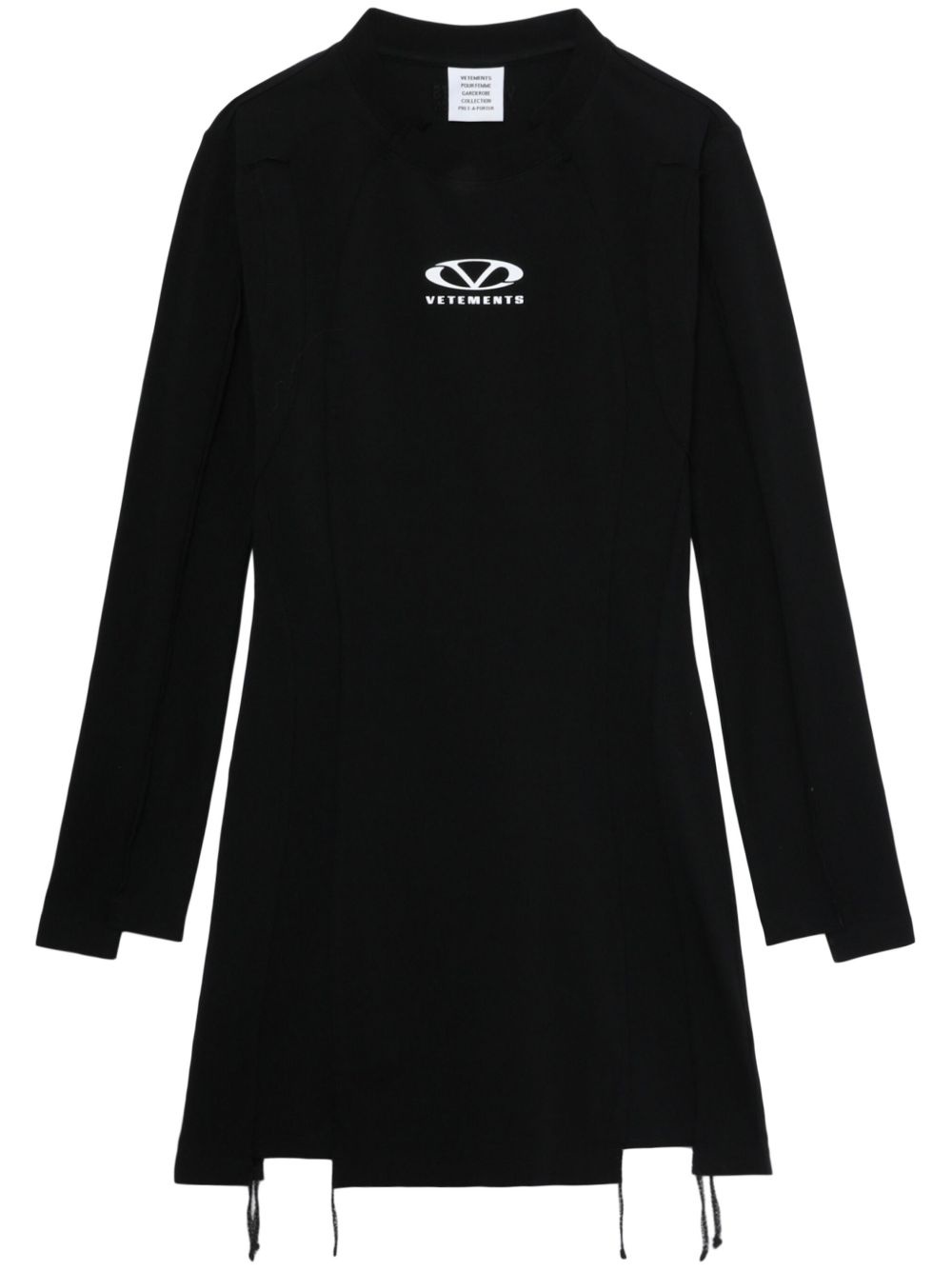 logo-print mini dress - 1