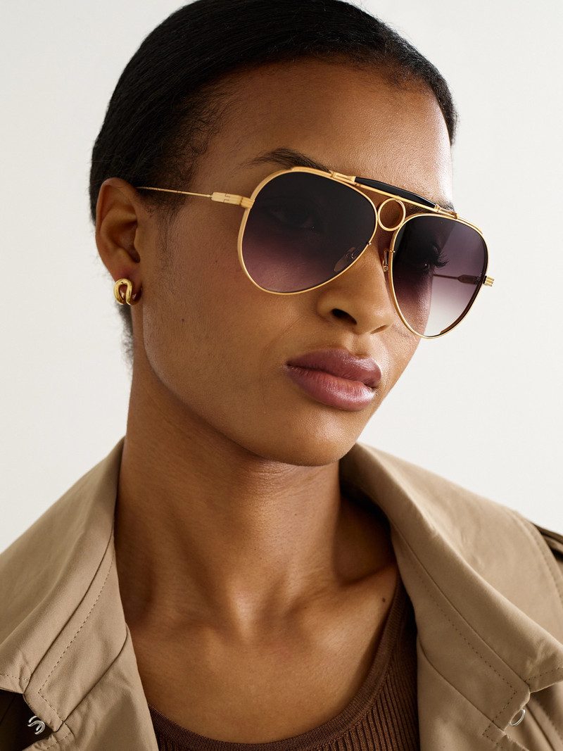 JACQUES MARIE MAGE Duke 2 Gold-tone Aviator-style Sunglasses outlook