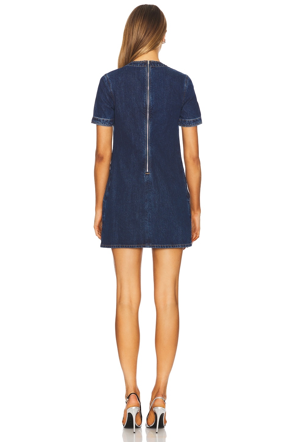 Denim Bow Mini Dress - 3
