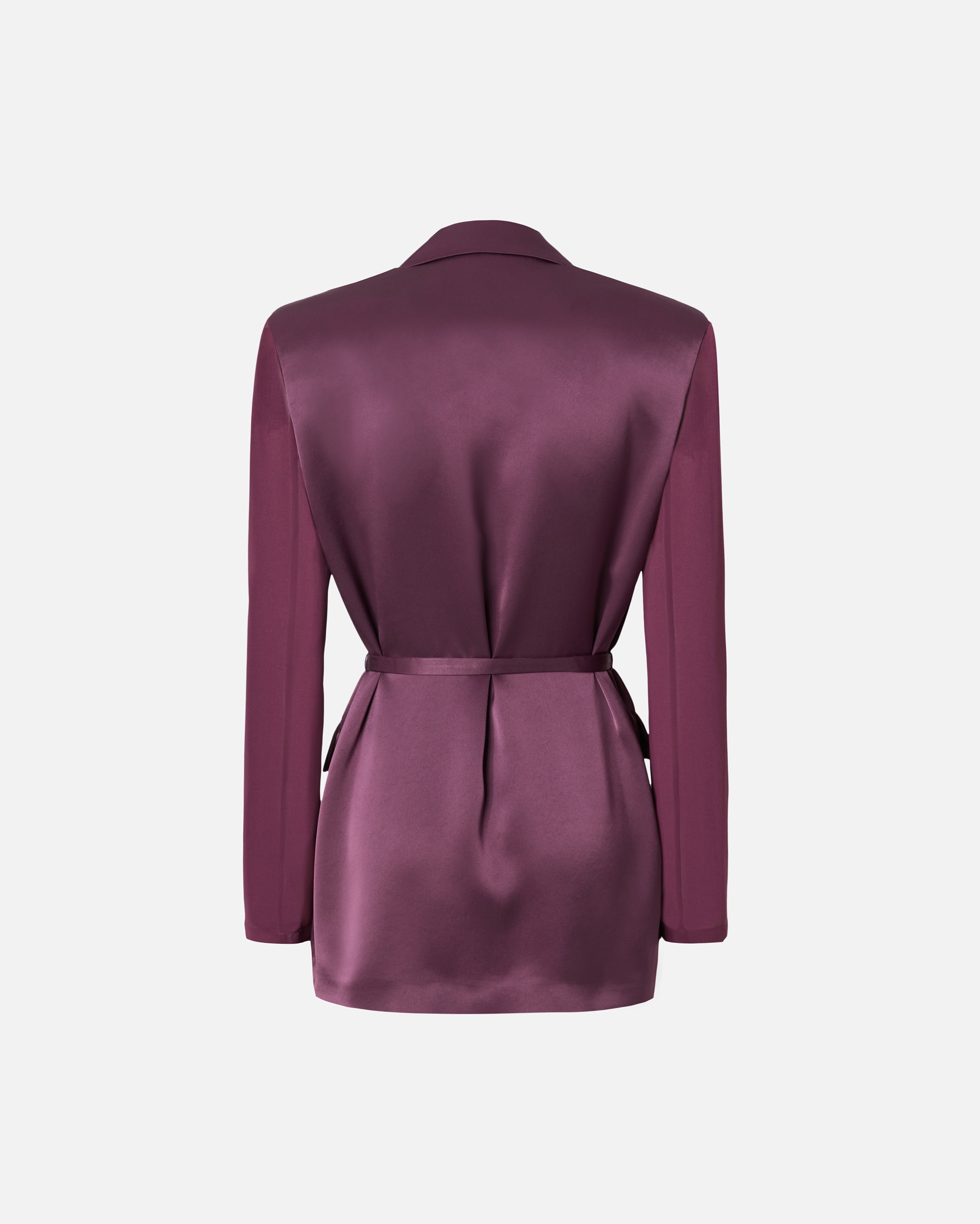SHINY BLAZER WITH TRANSPARENT SLEEVES - 6
