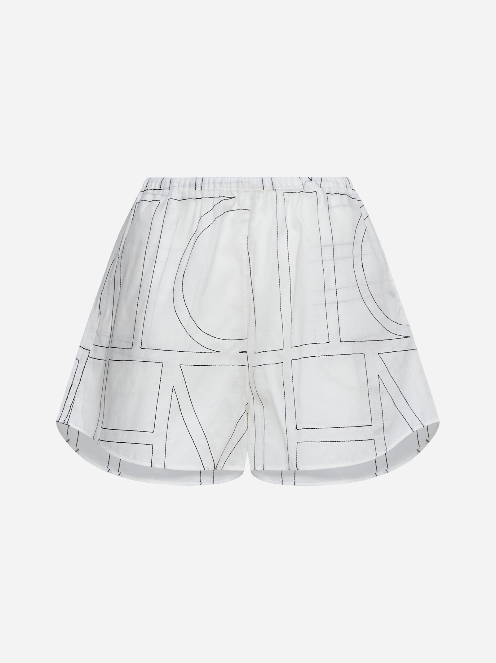 Monogram print cotton-blend shorts - 1