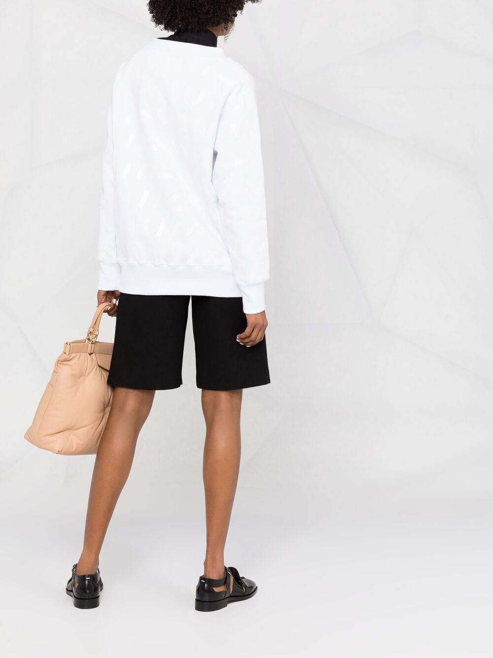 tape print sweatshirt - 4