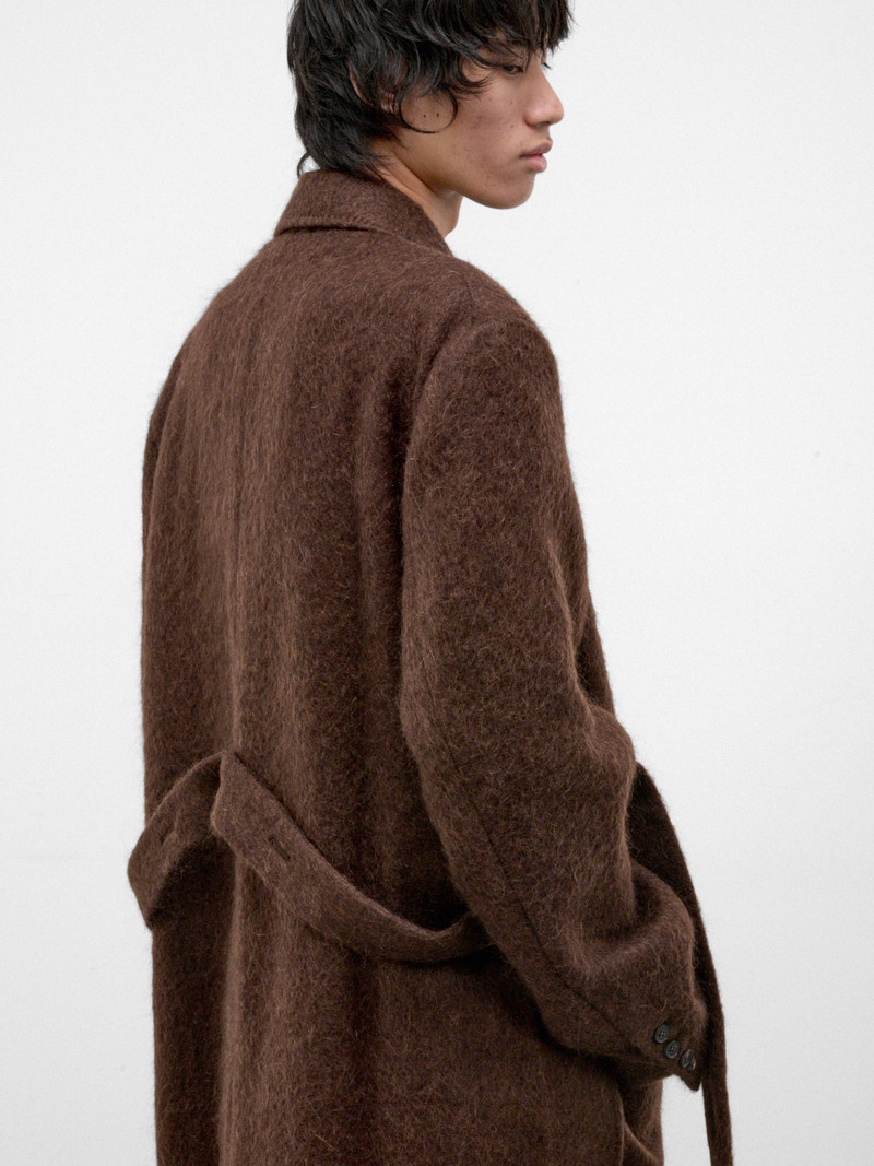 Brown Mohair Double-Breasted Coat 4