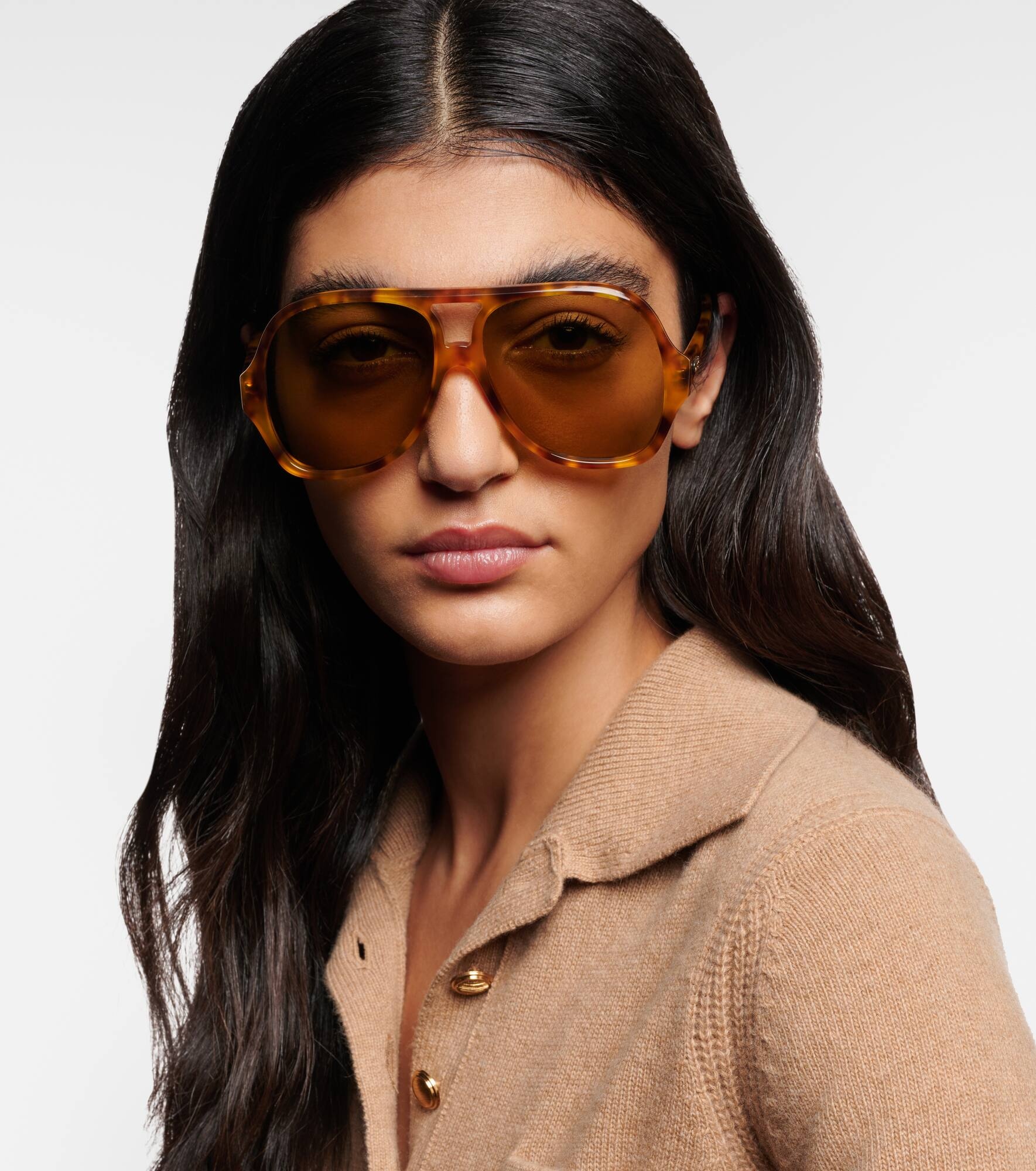 Logo flat-top sunglasses - 6