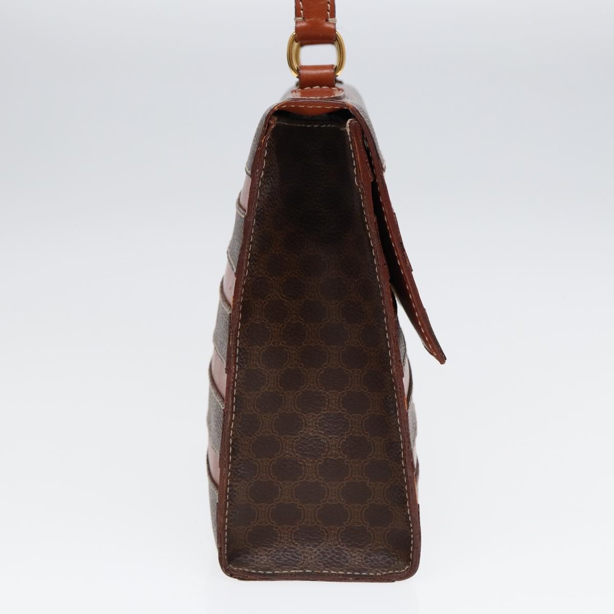 CELINE Macadam Canvas Hand Bag Pvc Brown - 3