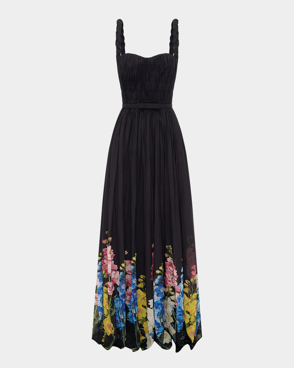 Angelina Ruched Floral-Print Maxi Dress - 1