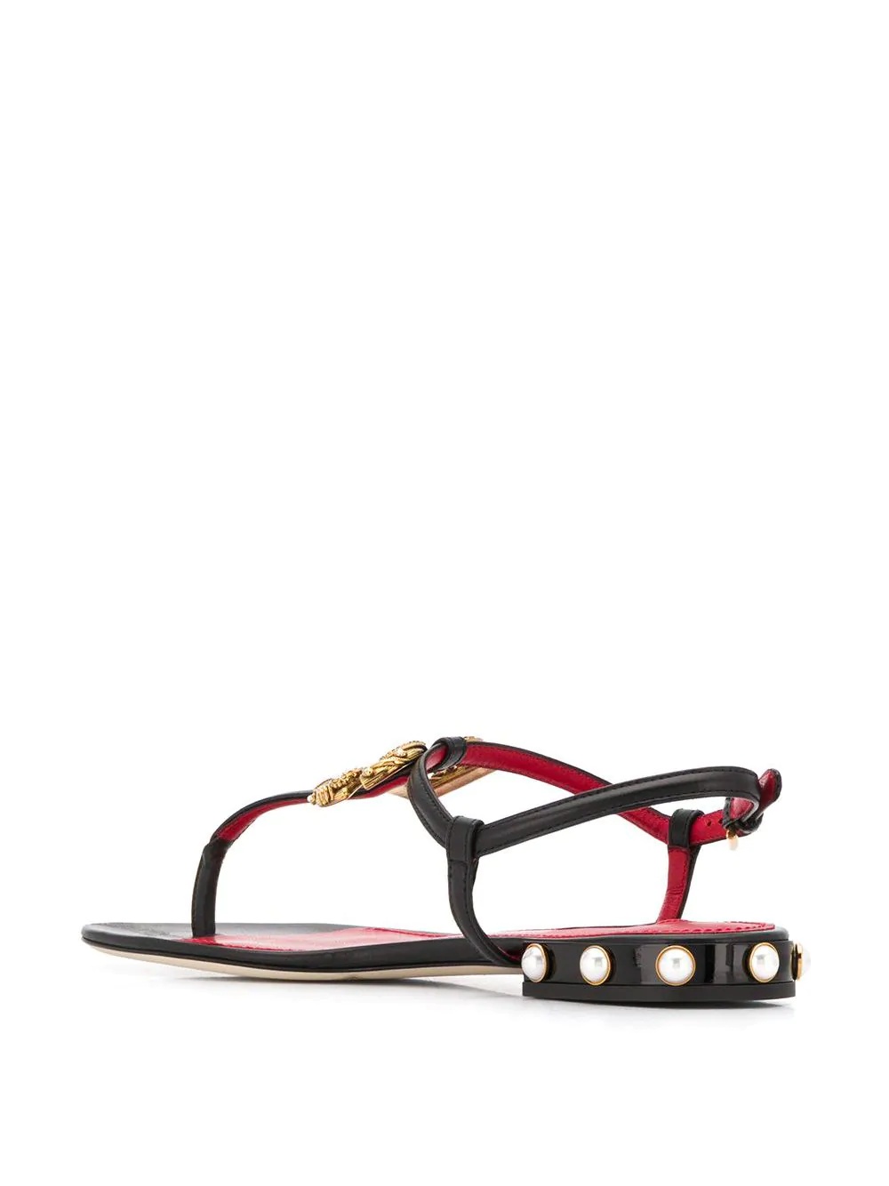 logo flat sandals - 3