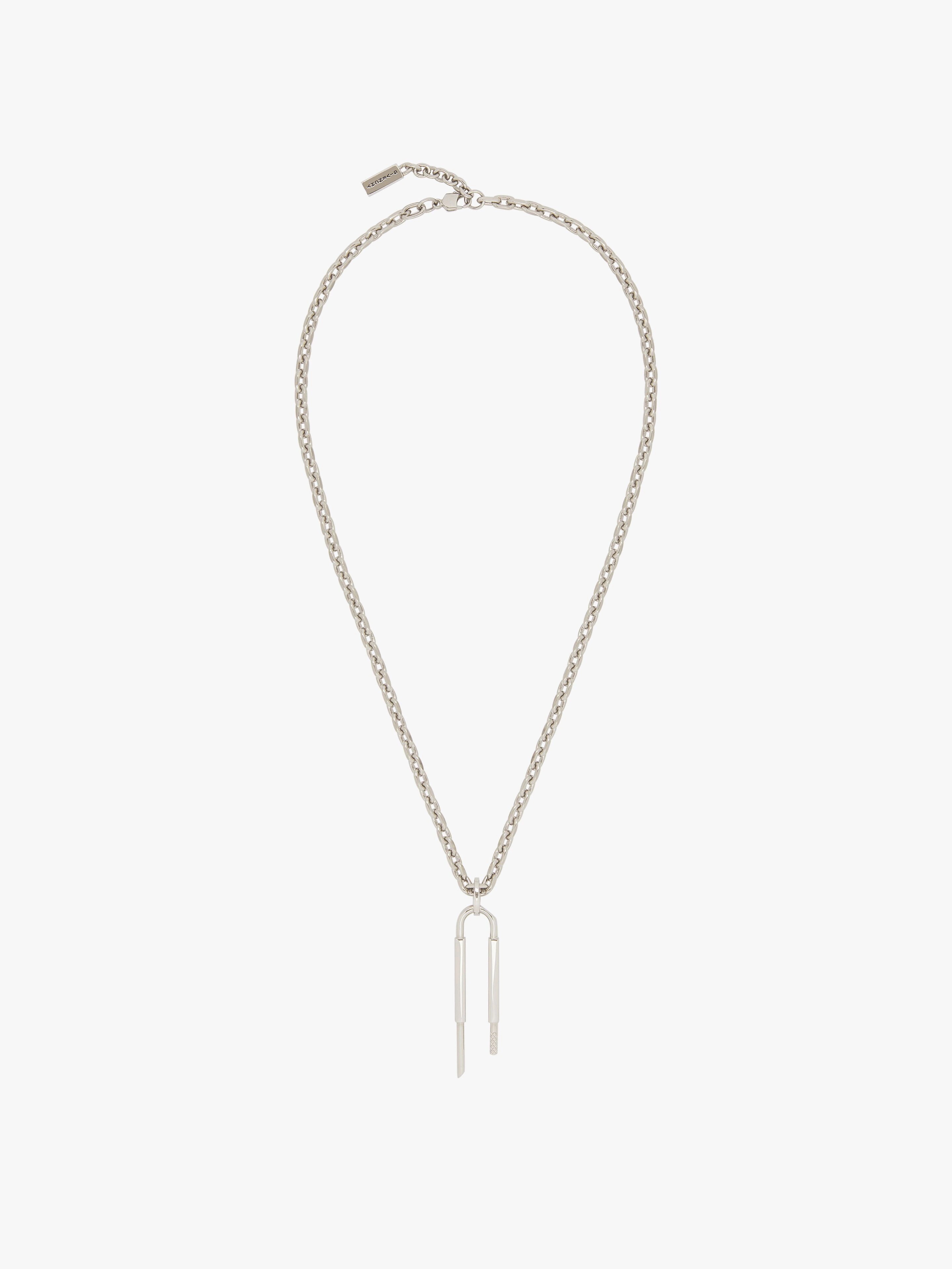 U LOCK NECKLACE IN METAL - 2