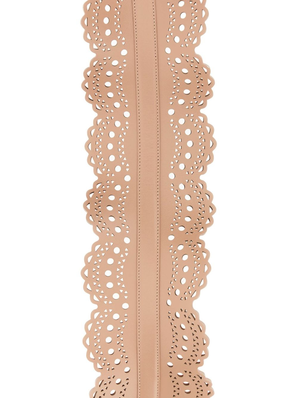 scalloped buckle-fastening belt - 2