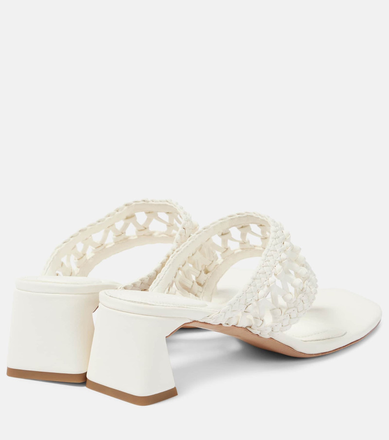 SIMKHAI Alia woven leather platform thong sandals outlook