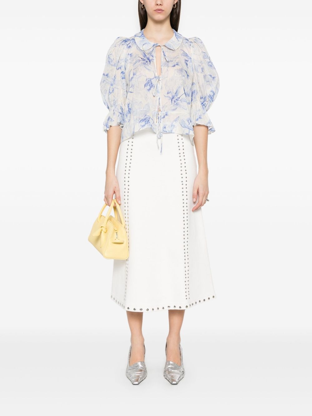 floral-print plouse - 2