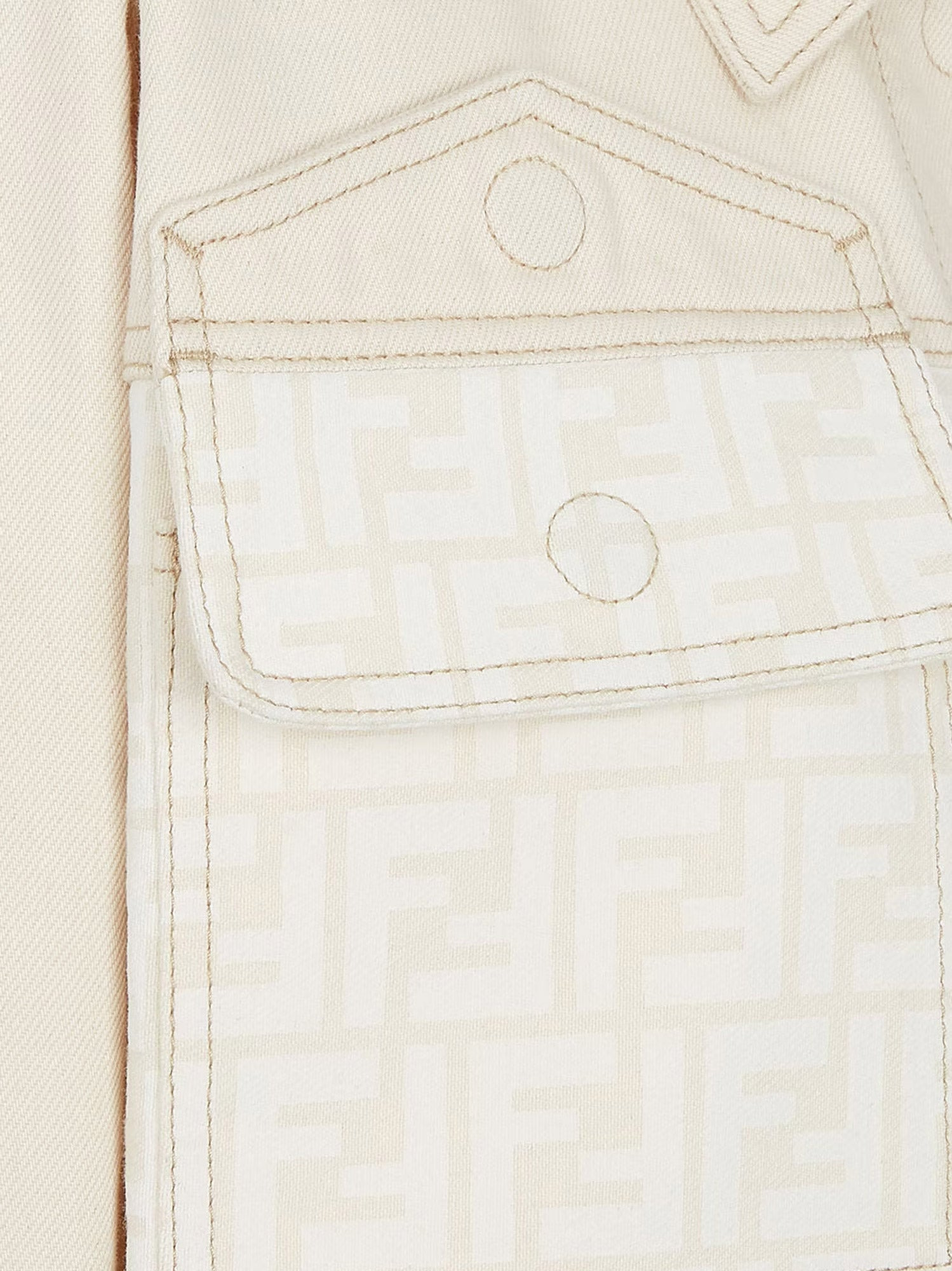 Ff Off White Denim Jacket - 4