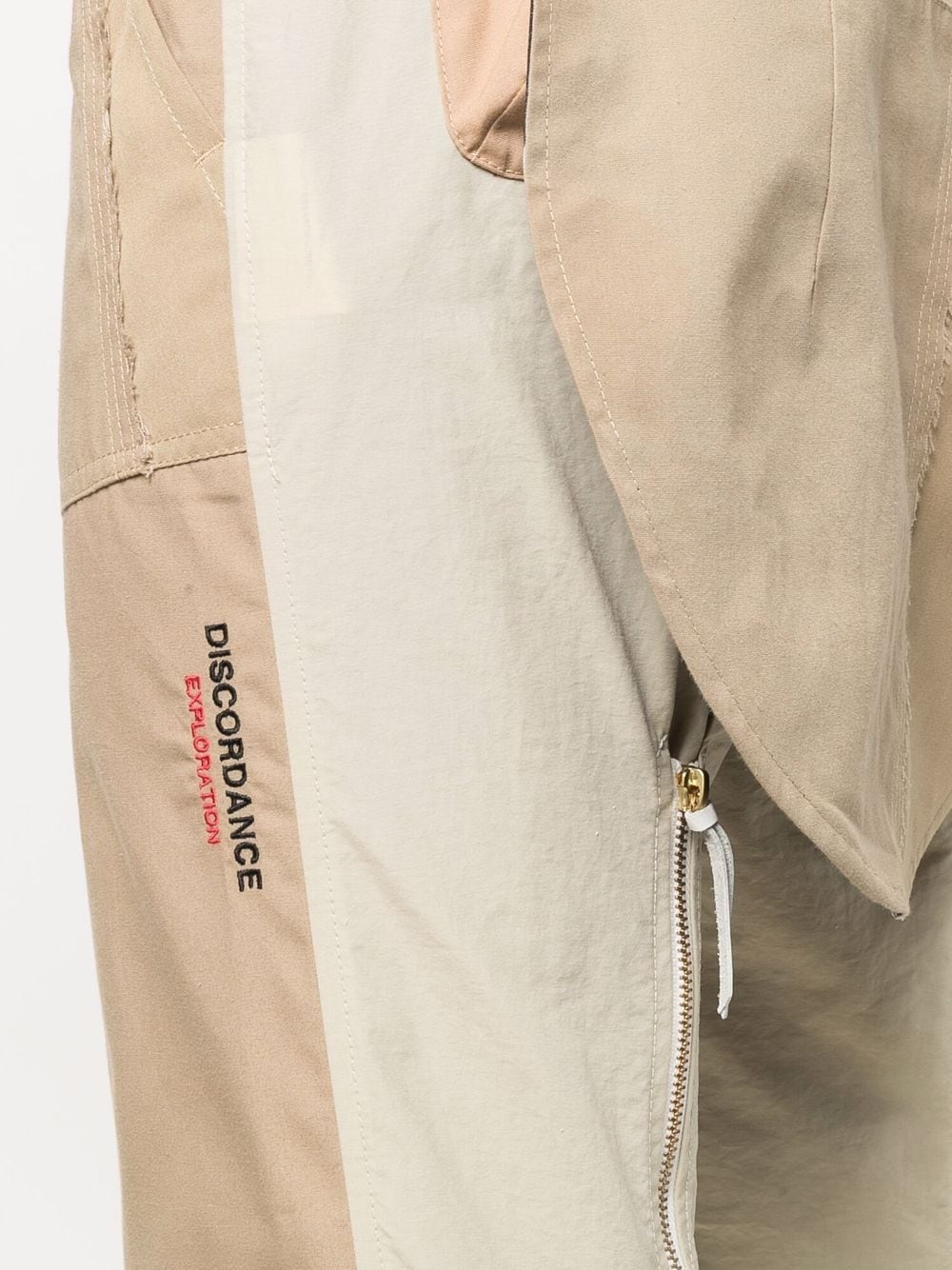 straight-leg panelled trousers - 5
