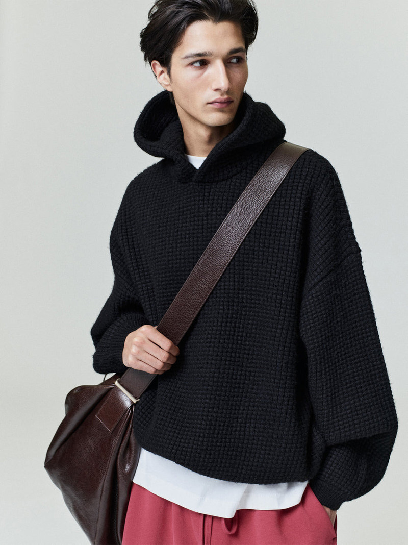 ESSENTIALS Heavy Waffle 90's Hoodie outlook