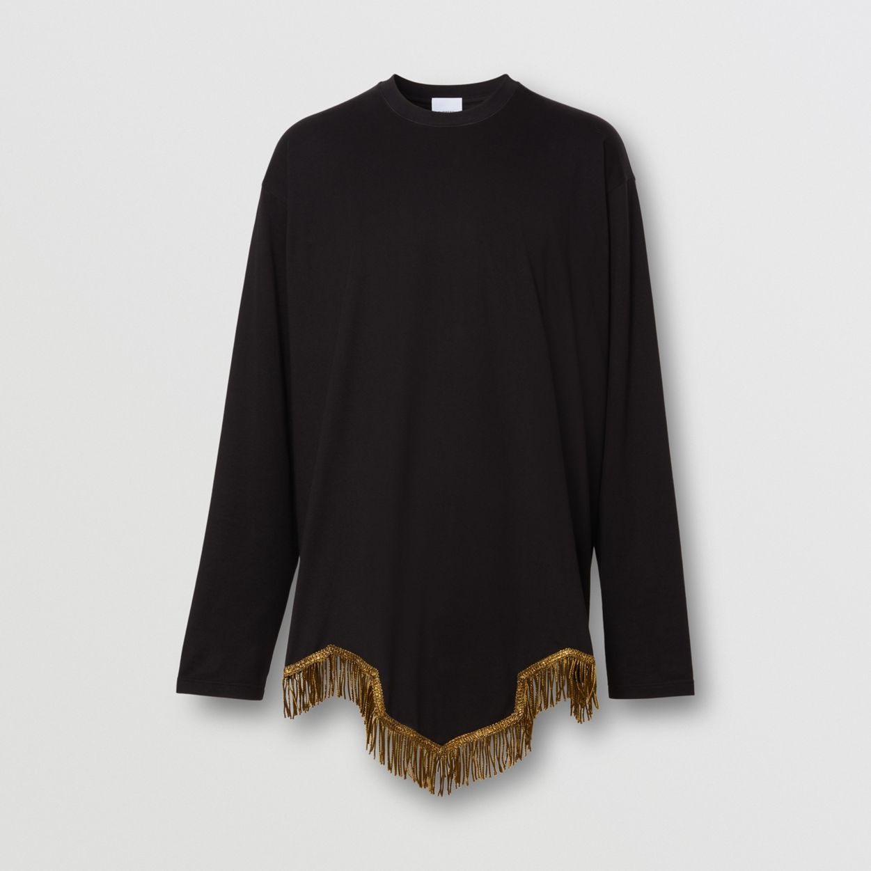 Bullion Fringing Long-sleeve Cotton Top - 1