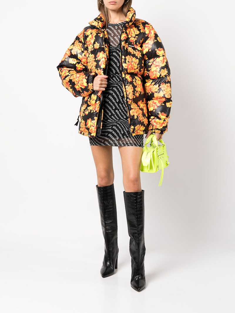 VETEMENTS floral-print puffer jacket outlook