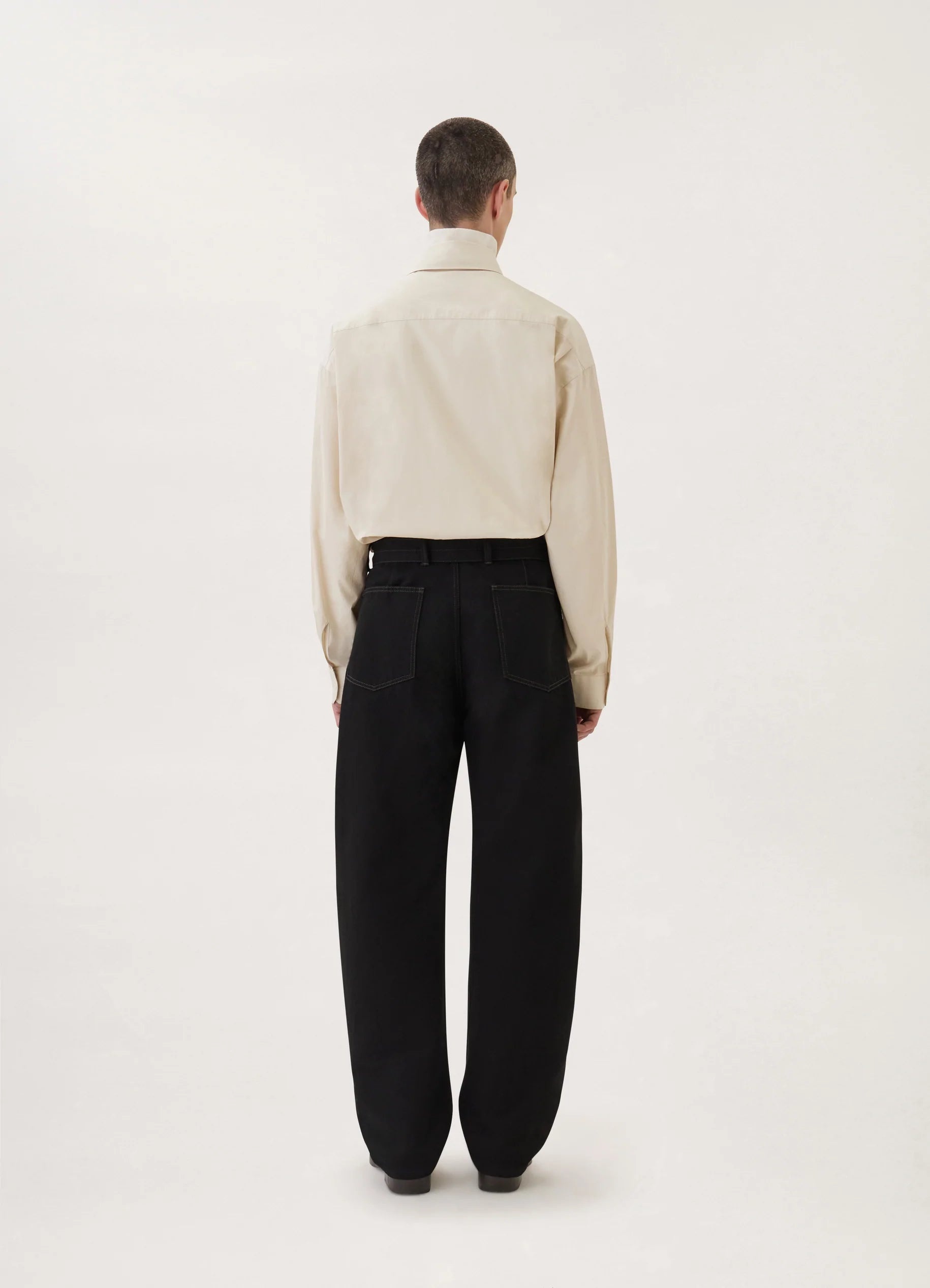 TWISTED BELTED PANTS
BLACK DENIM - 6