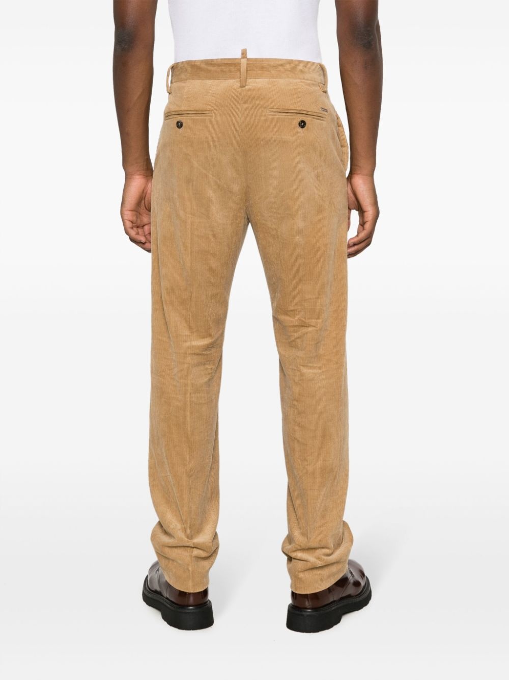 corduroy straight-leg trousers - 4
