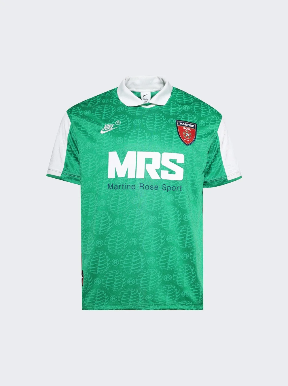 X Martine Rose Jersey Tee Lucky Green And White - 1