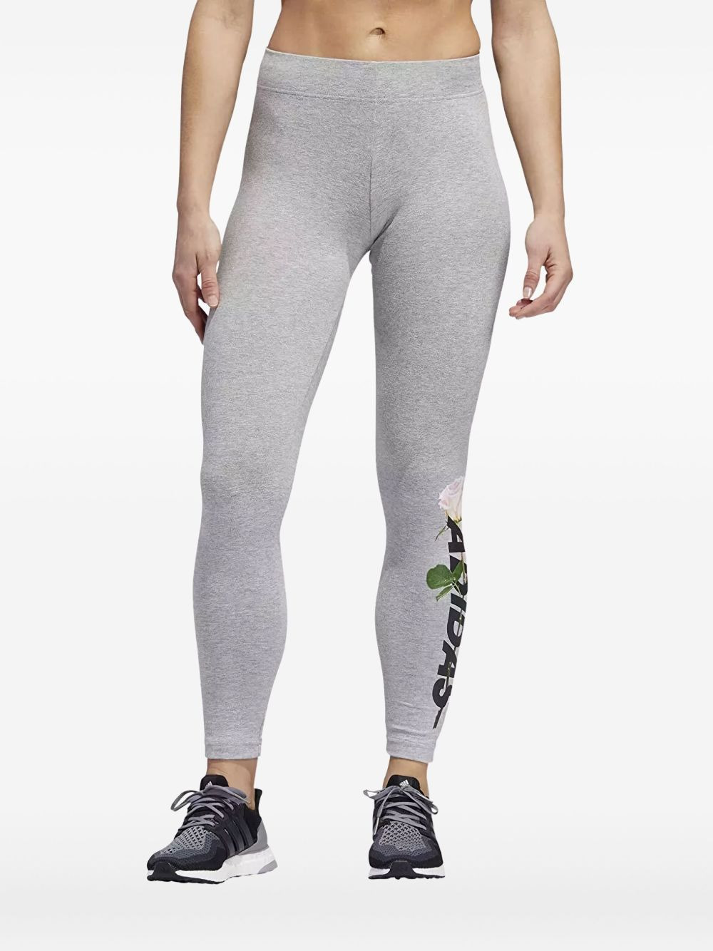 rose-print leggings - 2