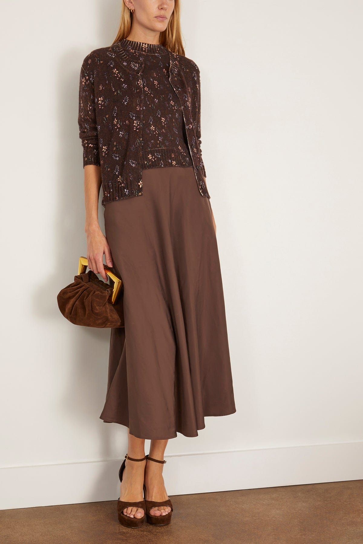 Sporty Elegance Skirt in Dark Chocolate - 2
