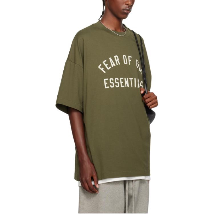Fear of God Essentials Jersey Crewneck Tee 'Military' 125BT244195F - 4