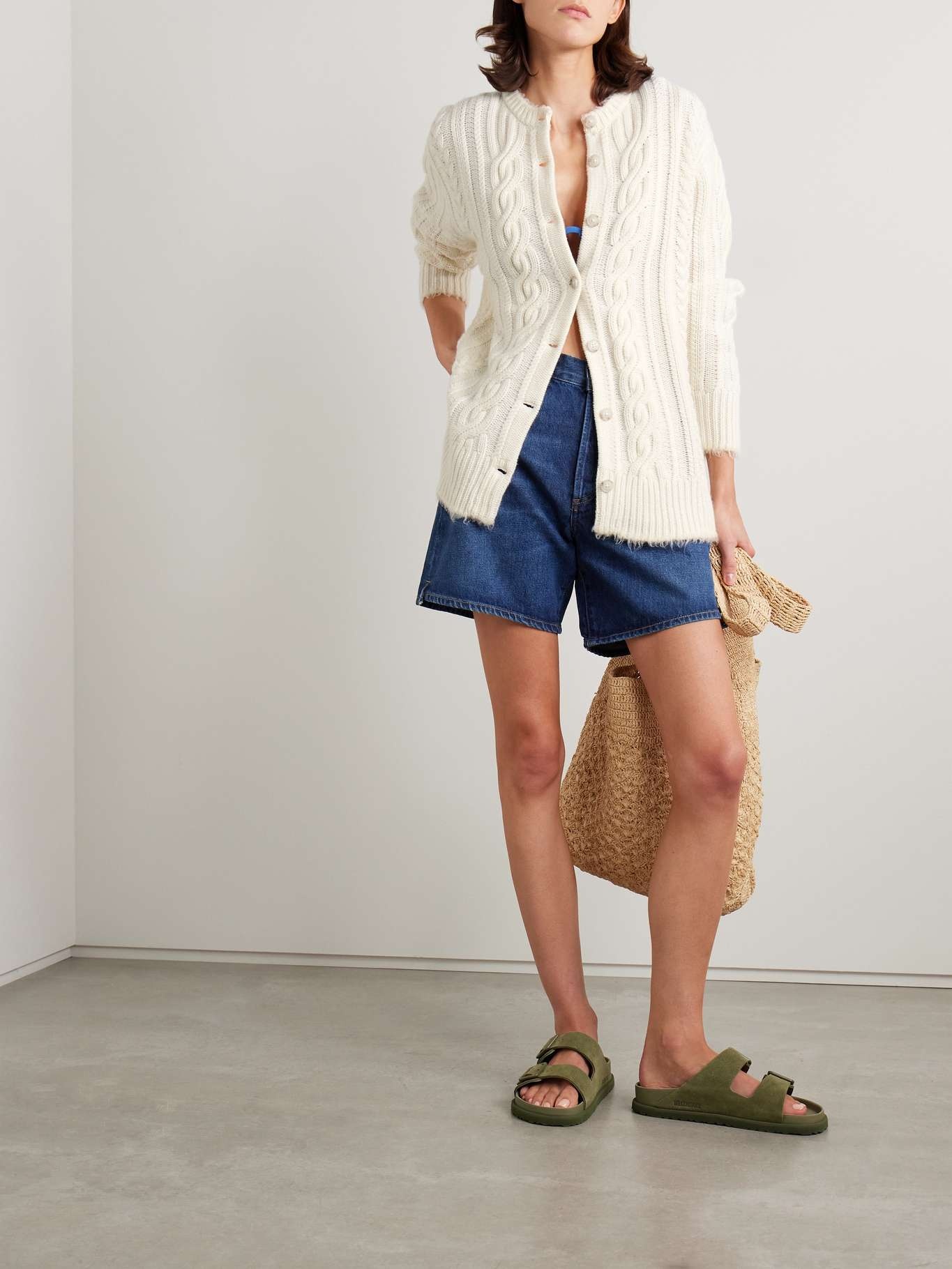 Rossella cable-knit wool and cashmere-blend cardigan - 2