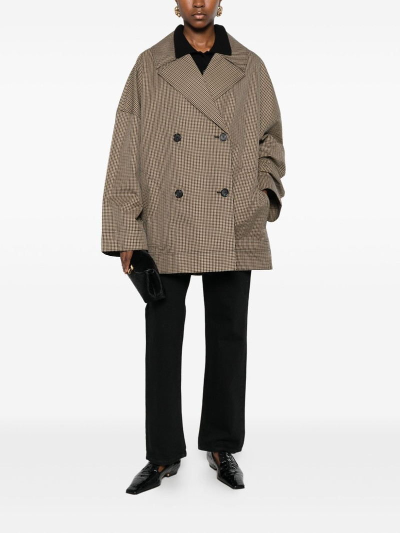 TOTEME double-breasted checked jacket outlook