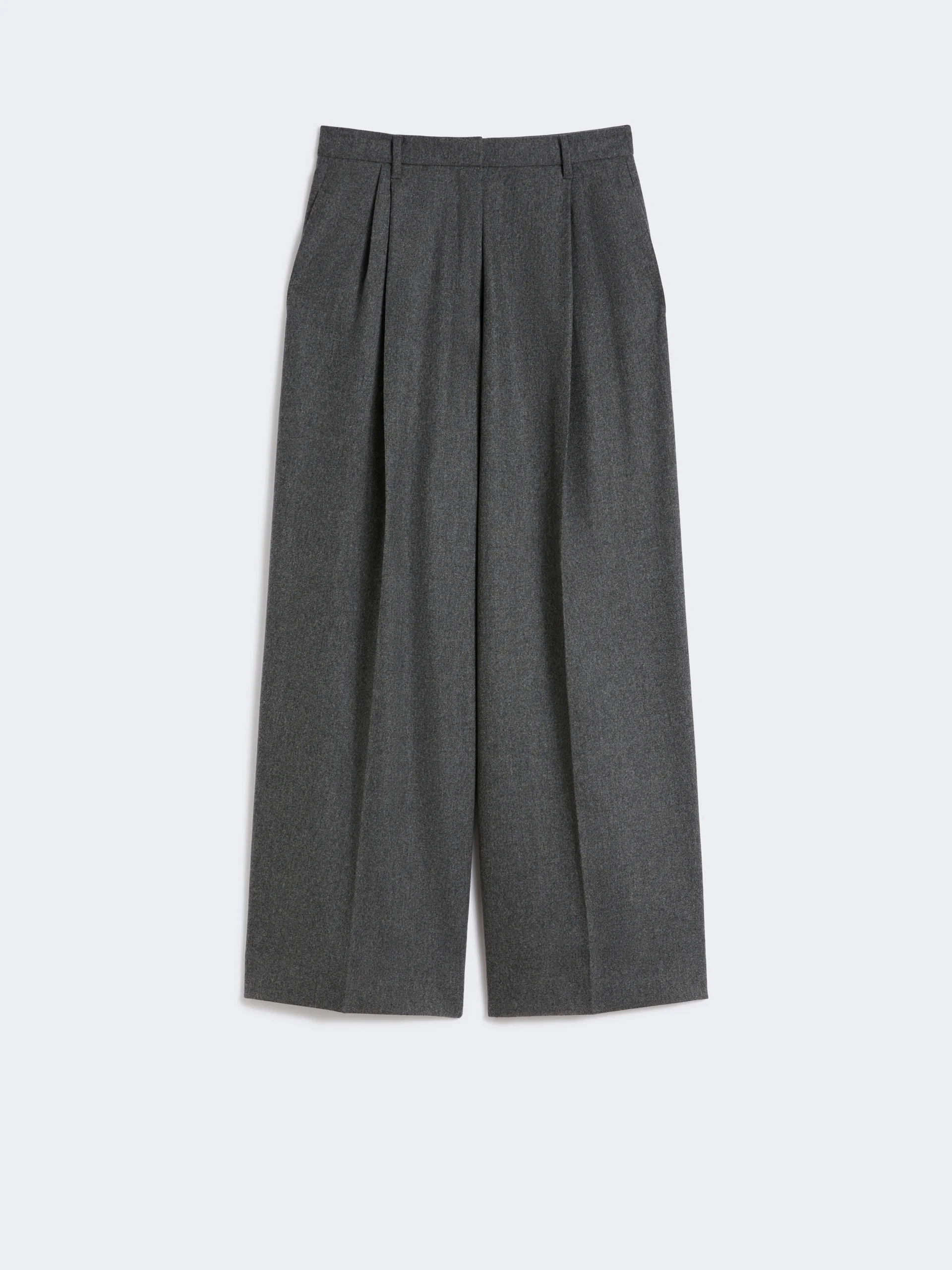 TITTY Wide-fit wool flannel trousers - 1