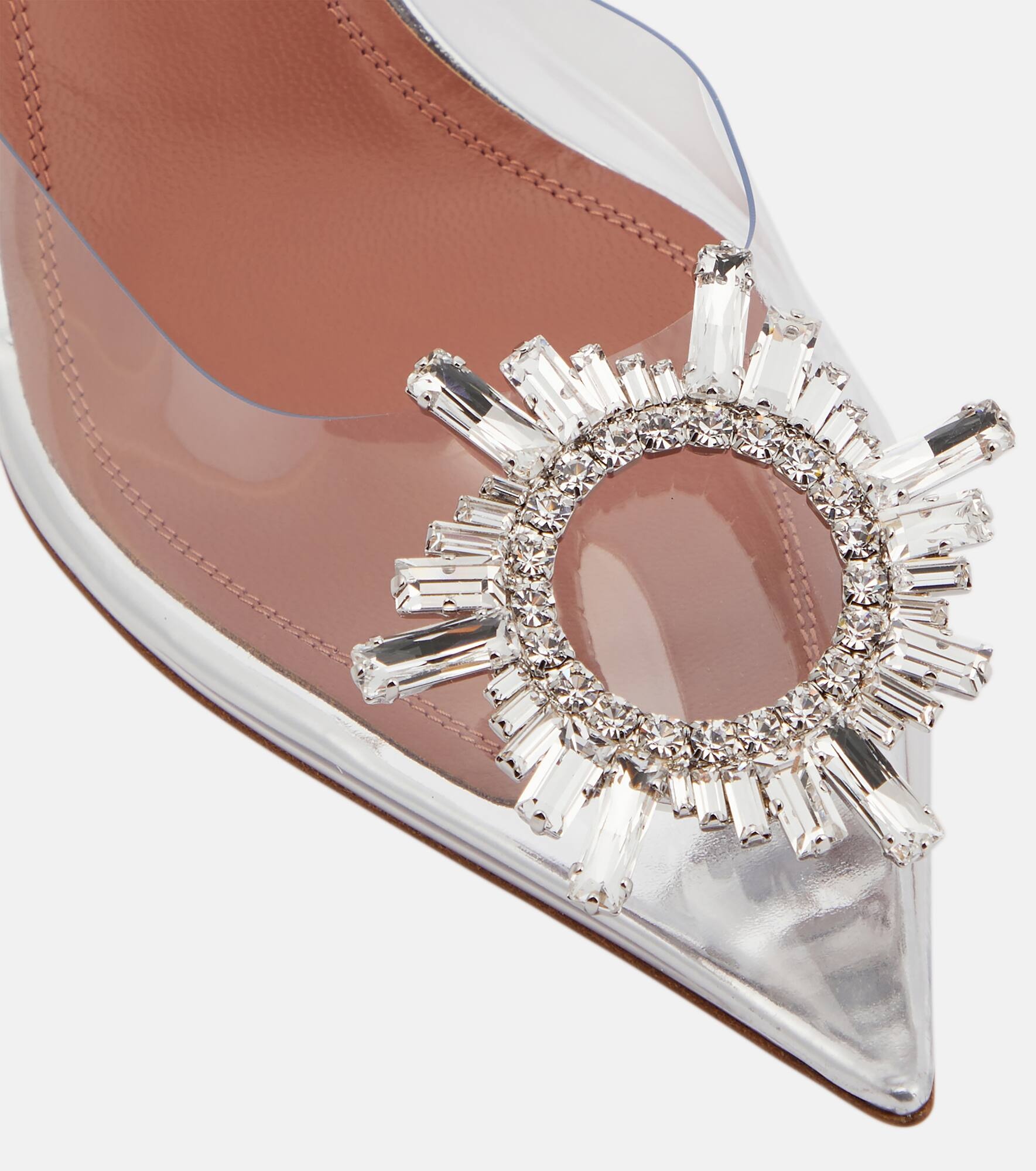 Begum embellished PVC slingback pumps - 6